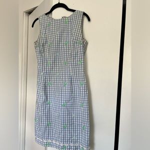 Vintage Lilly Pulitzer size 2 blue gingham checked dress